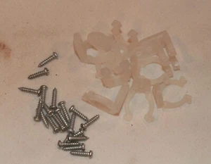 LOT SET OF 10 1/2" ROPE LIGHT MOUNTING CLIPS CLAMPS W/SCREWS - Picture 1 of 1