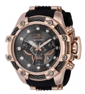 Invicta SHAQ Bolt Men's 58mm LARGE Rose Gold Black Chronograph Watch 43819 - Picture 1 of 3