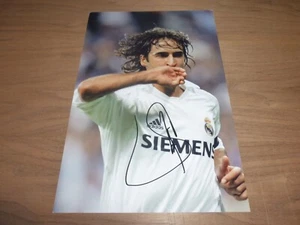RAUL signed 12x8 photo REAL MADRID SPAIN + COA - Picture 1 of 3