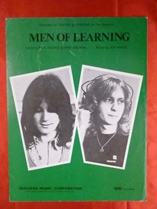 MEN OF LEARNING Noten VIGRASS & OSBORNE 1972 Pop #65 Hit - Bild 1 von 2