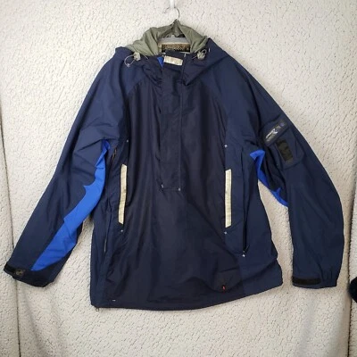 Chaqueta Esquí Spyder XT Cerámica Hombres L Azul Negro Con Capucha Funcional Frío 44x32 Foto 1 de 4