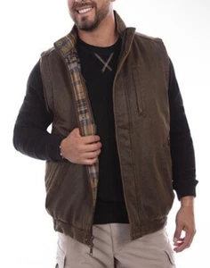Scully Vest Men Medium Brown Farthest Point Patina Mole Skin Coat $103 msrp - Picture 1 of 14