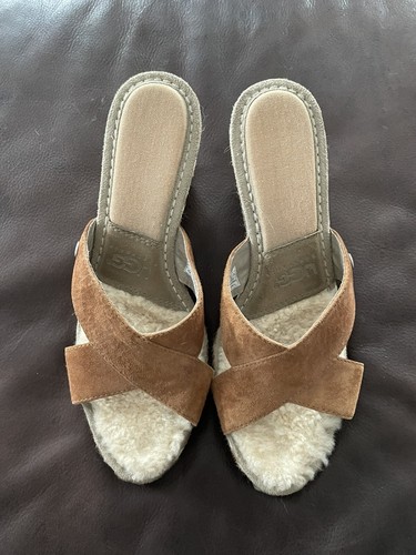 UGG Australia S N 1689 Sandalo donna zeppa Taglia: 9 US marrone chiaro