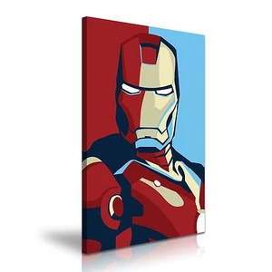 Pop Art Iron Man Leinwand Wandkunst Home Office Deko - Bild 1 von 2
