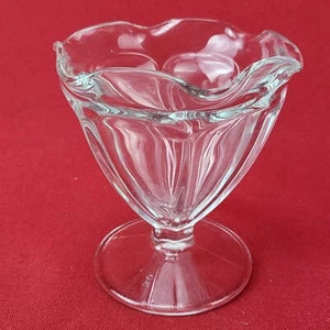 Tazas de postre vintage de helado Libby Sundae vidrio transparente tulipán de 4" de alto década de 1950 - Imagen 1 de 6