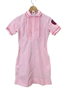 Vintage 60s Lincoln Land College Illinois Nursing Student Pink Dress - Picture 1 of 10
