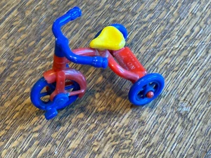 Nice! Vintage Renwal TricycleNo 7 Blue Red Multicolor Yellow Red 2" x 2 1/2" - Picture 1 of 4