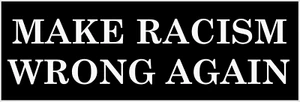 ANTI-TRUMP BUMPER STICKER DECAL: "MAKE RACISM WRONG AGAIN" DEMOCRAT 2024 BIDEN - Bild 1 von 1
