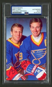 Brett Hull Signed Photo (PSA) St Louis Blues Auto Hockey Wayne Gretzky - Bild 1 von 2