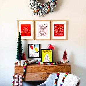 Liebling Zitat Weihnachtsdeko, Indoor | 5er Set | 8x10 unabhängiger Künstler - Bild 1 von 8