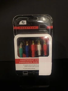 NEU - Component Video & Composite Audio Kabel - 6 Fuß (NEXXTECH) Neu im Karton (GBR L/R) - Bild 1 von 2