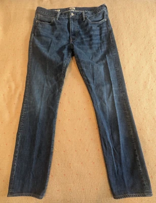J Crew Men 484 Jeans 36 X 34 Blue Medium Wash Tapered Leg 5 Pocket - Image 1 of 4