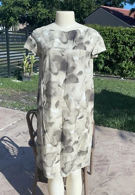 MARNI MULTI COLOR ABSTRACT FLORAL CAP SLEEVE SHEATH DRESS Sz 40 MADE IN ITALY - Image 1 of 4