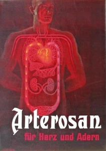 Póster original vintage ARTEROSAN HEART BLOODSTREAM c.1935 - Imagen 1 de 1
