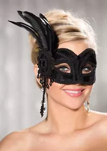 Shirley Of Hollywood Schwarz samt Halb Maske Style 918 - Bild 1 von 1