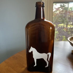 Vintage White Horse Distillery Braunglas Whisky Flasche Glasgow, Scottland - Bild 1 von 5