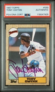 Tarjeta autografiada Topps Tony Gwynn 1987 firmada por los Padres ¡¡ADN PSA!!! - Imagen 1 de 3