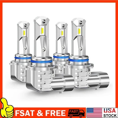Set of 4 Combo 9005 + 9006 LED Headlight Kit Bulbs High Low Beam White 80000LM - Image 1 of 4