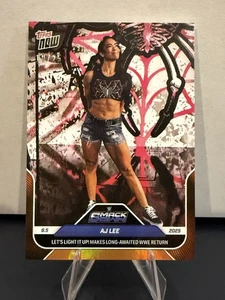 2025 Topps Now WWE AJ Lee #92 Orange Foil /25 Wrestling Card - Picture 1 of 2