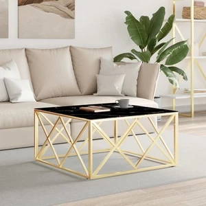 Mesa de Centro Mesita Auxiliar de Sofá Mueble para Salón Acero Inoxidable vidaXL - Imagen 1 de 32