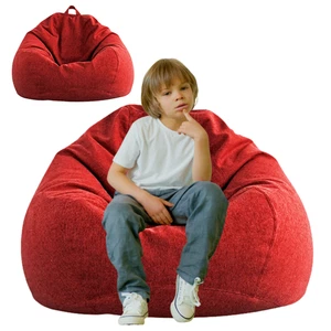 AD.CON Saco de Asiento para Niños 120L Rojo con Relleno ECO Bean Bag Cojín M - Imagen 1 de 15