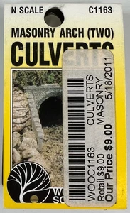 Woodland Scenics C1163 Two Masonry Arch Culverts N Scale New - Picture 1 of 3