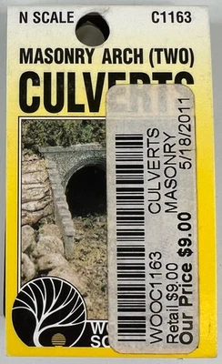 Woodland Scenics C1163 Two Masonry Arch Culverts N Scale New - Image 1 of 3