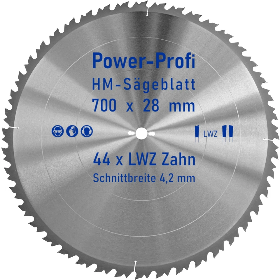AZPROF® HM-Sägeblatt 700 x 28 mm LWZ 44 x Wechselzahn mit Spanabweiser Kreissägeblatt