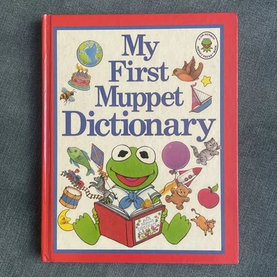 VTG My First Muppet Dictionary 1988 Hardcover, Jim Henson Muppet Press Book VGVC - Image 1 of 4