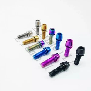 Pernos de vástago de bicicleta súper ligeros M5x16 mm cabeza cónica bicicleta con arandelas 6 piezas - Imagen 1 de 9