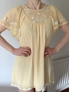 SIREN WOMEN'S MINI DRESS ONE SIZE 1 S GENUINE REAL FLOWER BOHO TOP VINTAGE & THE - Picture 1 of 12