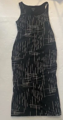 NEW Isabel Maternity Womens Black Ruched Sides Sleeveless Dress Stretch Sz S - Image 1 of 4