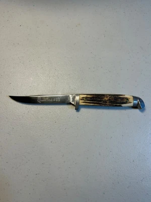 Queen Steel #85 Bird & Trout Knife - Winterbottom Bone Scales - with Sheath - Image 1 of 4