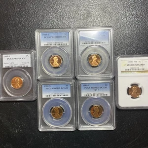 💎 1979-1985 S 1C Lincoln Cent Proof PCGS NGC RD PR69DCAM - Picture 1 of 4