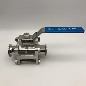 1 1/2" Inch Tri-Clamp Ball Valve Pneumatic SS316L BV2CV-150 1000 WOG - Imagen 1 de 8