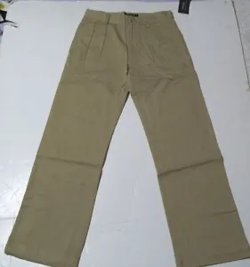 NEW Polo Ralph Lauren Andrew sz 8 pleated khaki chino pants boys dark beige - Picture 1 of 3