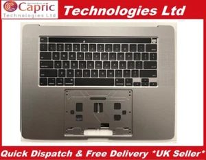 Geniune Apple 16" A2141 2019 US Top Case Palmrest Keyboard+faulty Battery  Grey - Picture 1 of 2