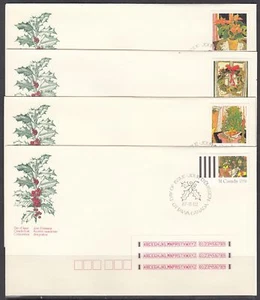 Canada Scott 1148-51 FDC - 1987 Christmas Issue - Foto 1 di 1