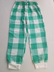 Cat & Jack Kids Boys Medium (7-8) Green Plaid Pajama Pants Flame Resistant - Picture 1 of 7