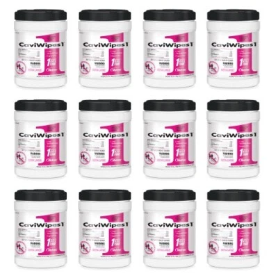 Metrex CaviWipes1 160 Count Germicidal Disinfecting Wipes Case of 12 EXP-2027 - Image 1 of 2