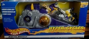 VINTAGE Mattel 2000 Hot Wheels Hyper Cycles Motorcycle Racing W/Launcher RARE - Picture 1 of 7