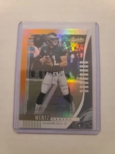 2019 Absolute Carson Wentz #55 orange parallel 65/75 Philadelphia Eagles - Bild 1 von 2