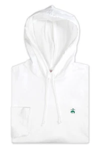 Brooks Brothers Mens White Long Sleeve Light Hooded Shirt, Medium M BB-147 - Picture 1 of 2