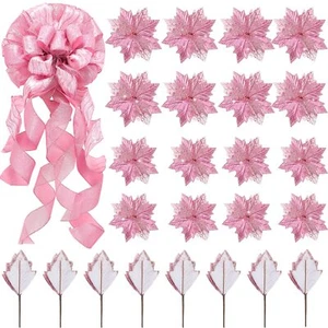 Christmas Tree Topper Decorations 34x12 Inch Large Christmas Bows Tree Orname... - Picture 1 of 8