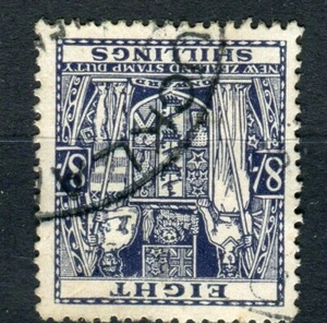 New Zealand 'Arms' SG.F199w KGVI 1940-58 8s slate-violet used - Picture 1 of 1
