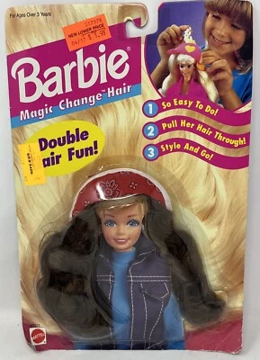 Barbie Magic Hair de Mattel 68311 1995 Doble Cabello Divertido Foto 1 de 2