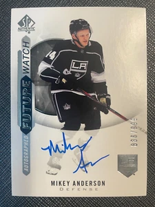 2020-21 SP Authentic Future Watch Auto  /999 Mikey Anderson #194 Rookie RC Kings - Picture 1 of 2
