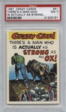 1961 Topps CRAZY CARDS #51 There's A Man PSA 7