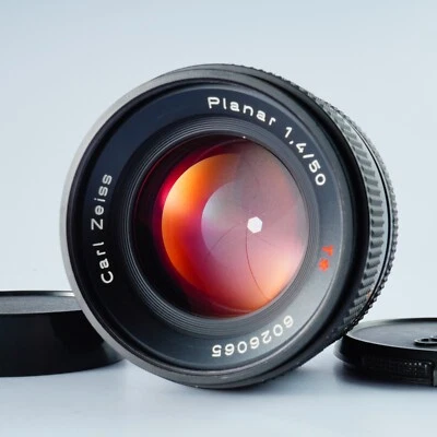 EX+5 CONTAX Carl Zeiss Planar T 50mm F/1.4 AEJ MF Lens From JAPAN - Image 1 of 4