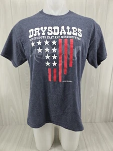 Drysdales Western Wear Tulsa OK Mens T Shirt Size Large Blue Gray - Picture 1 of 11